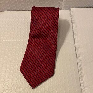 Chaps Red and Black Striped Tie